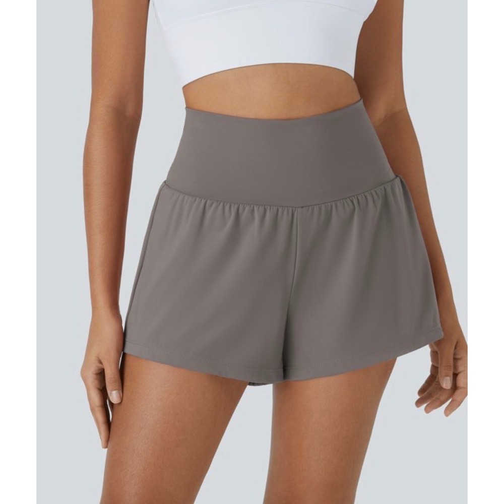 SoftlyZero Airy Super High Waisted 2-in-1 InstantCool Yoga Shorts 5 Pockets SM
